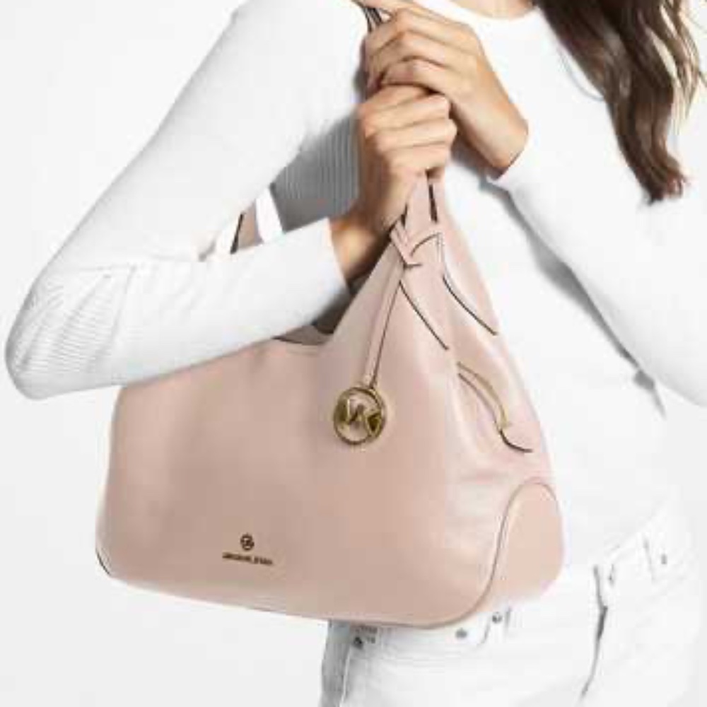 Michael Michael Kors Kelsey Genuine Leather Shoulder Bag, LIKE NEW